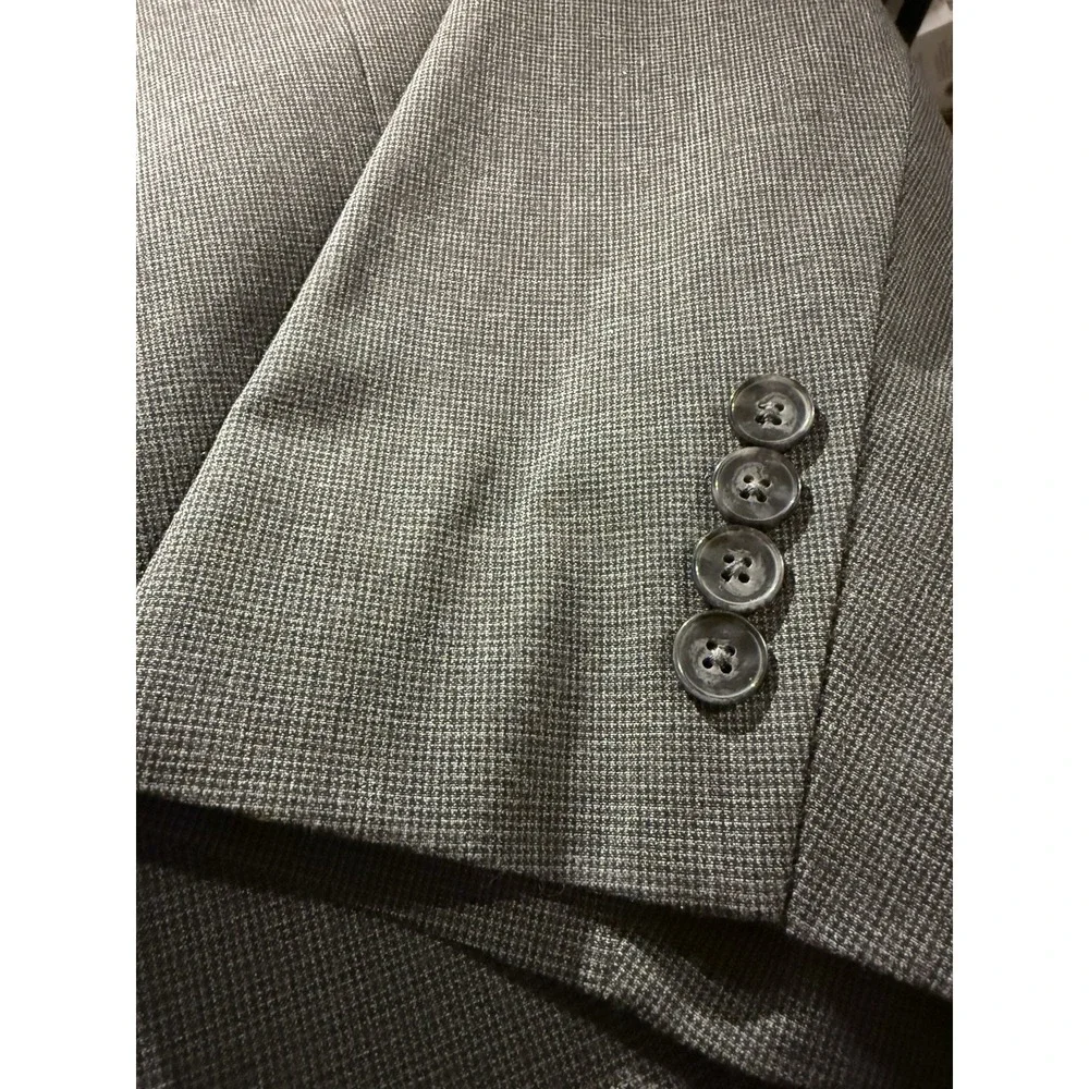 Shaquille O'Neal Sport Coat Blazer Jacket Men's 54R Gray Micro Check Stretch XLG